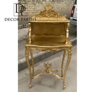 میز مدل چوبی رنگ طلایی