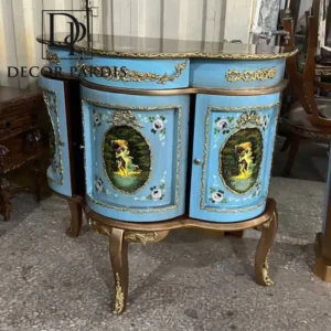 کنسول مدل چوبی رنگ آبی