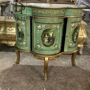 کنسول مدل چوبی رنگ سبز