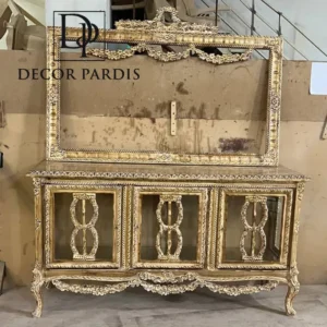 میز کنسول چوبی مدل آینه دار