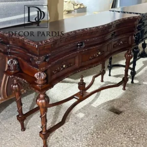 میز کنسول چوبی رنگ قهوه ای