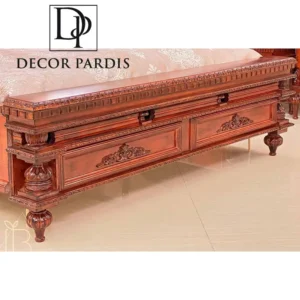 میز تلوزیون قهوه ای مدل چوبی