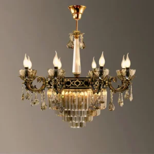 تصویر لوستر آریانا کد A1206 طرح برنزی