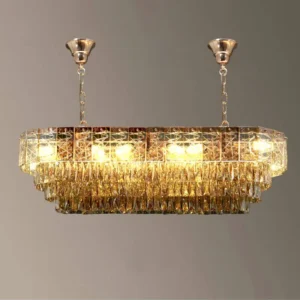 تصویر لوستر آریانا مدل لاینر کریستالی