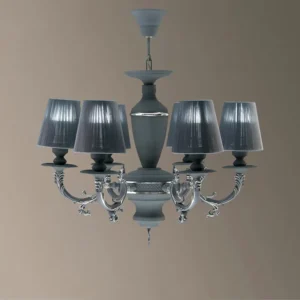 تصویر لوستر آریانا مدل سقفی رنگ طوسی