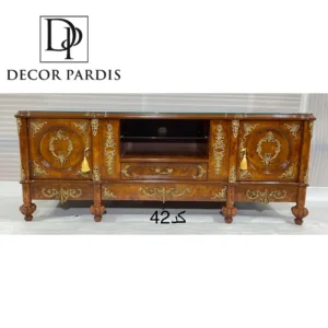 میز تلوزیون طرح دار مدل چوبی