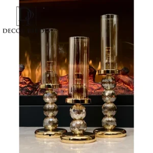 جا شمعی سه تایی شیشه ای