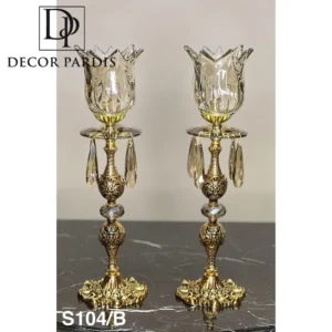 شمعدون شیشه ای آویزدار