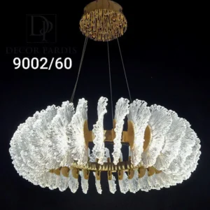 نور ملایم لوستر صدفی سفید