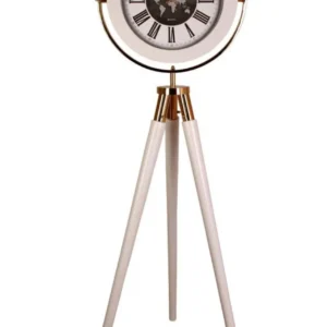 تصویر ساعت ایستاده سه‌پایه سفید