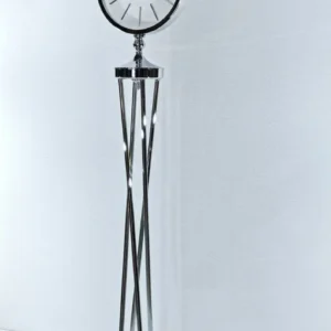 ساعت دکوری آرتمیس سفید و نقره‌ای