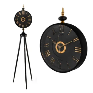 تصویر ساعت مدل ایستاده دیلینگ مشکی و طلایی