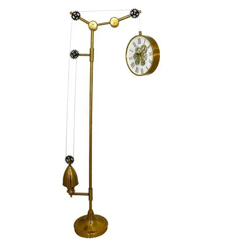 ساعت ایستاده آرتمیس مدل چرخ دندهای طلایی و سفید