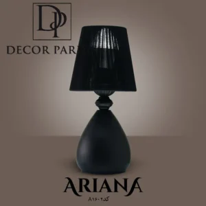 آباژور مدل رو میزی رنگ مشکی و سفید