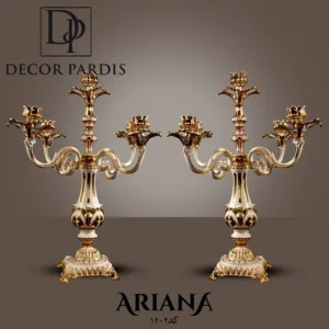 شمعدون دوتایی طرح قدیمی