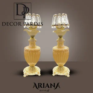 شمعدون دوتایی مدل شیشه دار