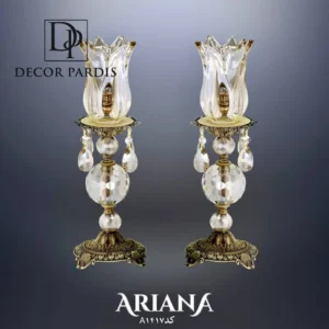 شمعدون شیشه ای مدل دوتایی