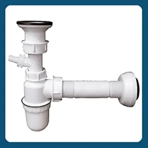 تصویر سیفون ظرفشویی تک لنگه خروجی لباسشویی