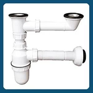 تصویر سیفون ظرفشویی دو لنگه مدل SZ-25/29